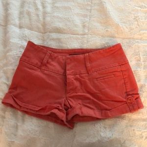 Coral High Waisted Shorts